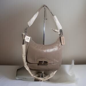 NWT Coach 19293 Kristin Leather Hobo SV Fawn Taupe Shoulder Bag w/ Dust Bag